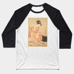 A Woman and a Cat by Kitagawa Utamaro Baseball T-Shirt